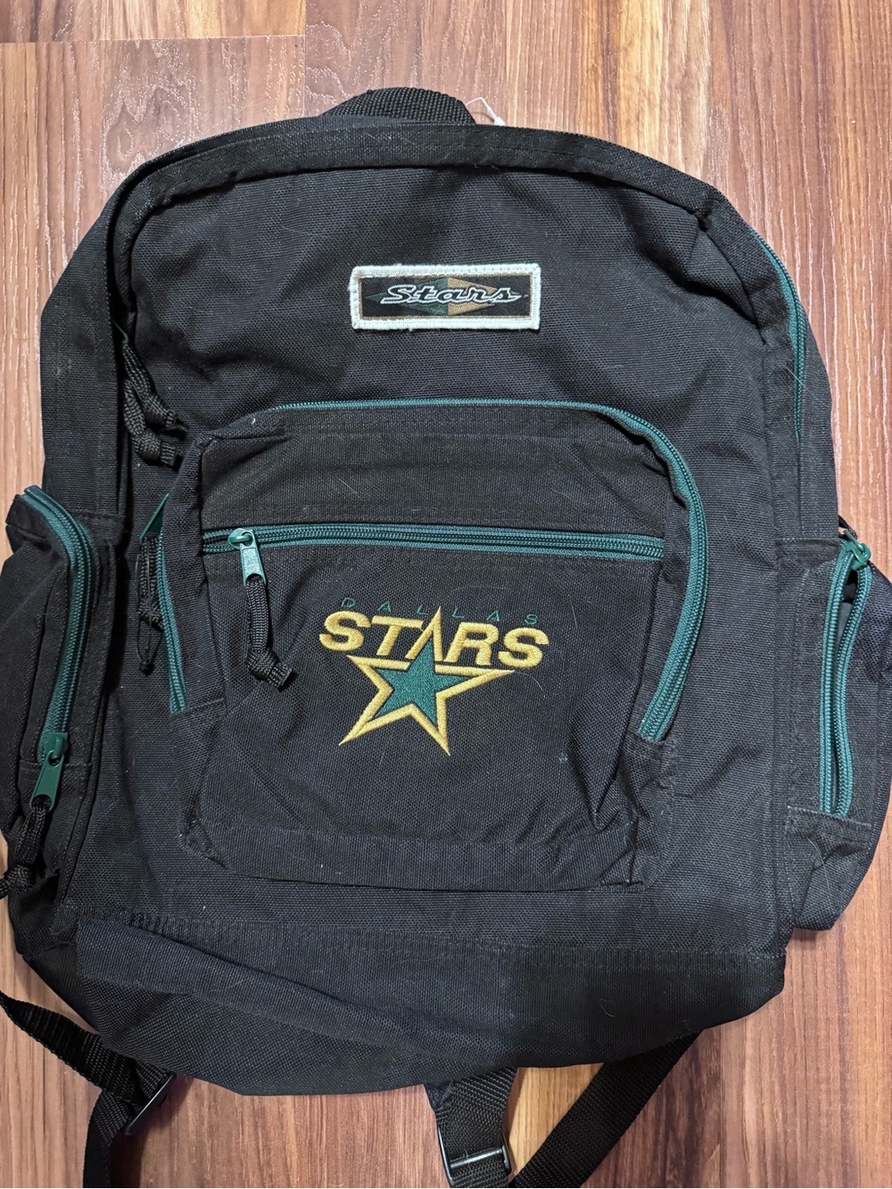 VINTAGE NHL Dallas Stars Black Backpack with Teal Accents